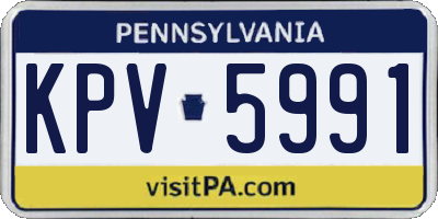 PA license plate KPV5991