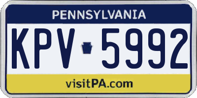 PA license plate KPV5992