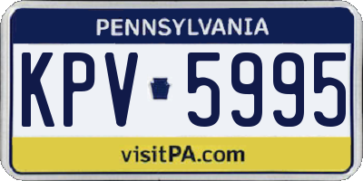 PA license plate KPV5995