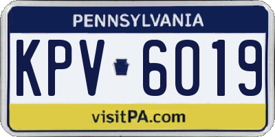 PA license plate KPV6019