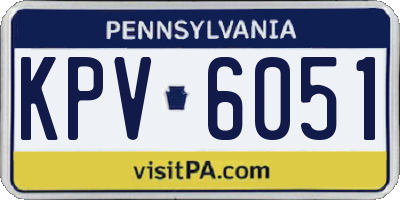 PA license plate KPV6051