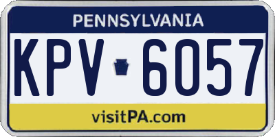 PA license plate KPV6057