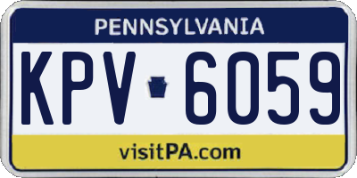 PA license plate KPV6059