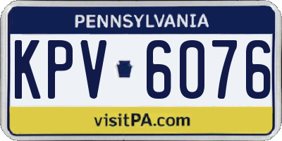 PA license plate KPV6076