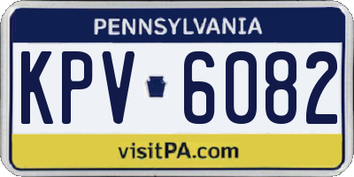 PA license plate KPV6082