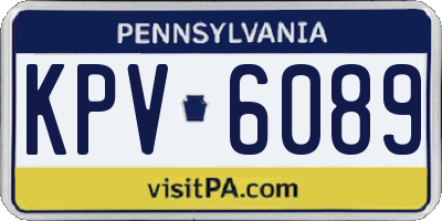 PA license plate KPV6089