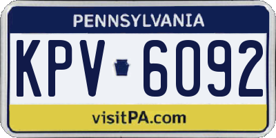 PA license plate KPV6092
