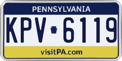 PA license plate KPV6119