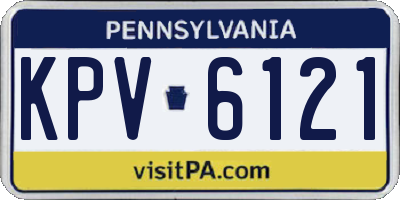PA license plate KPV6121