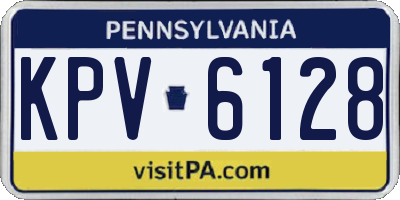 PA license plate KPV6128