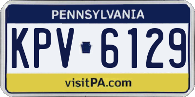 PA license plate KPV6129