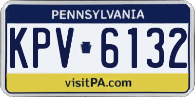 PA license plate KPV6132
