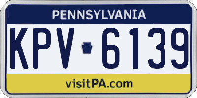 PA license plate KPV6139