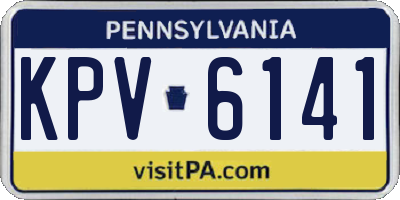 PA license plate KPV6141