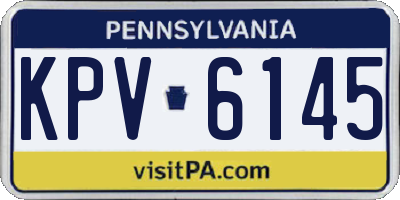 PA license plate KPV6145