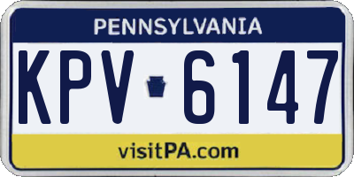 PA license plate KPV6147