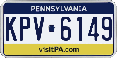 PA license plate KPV6149
