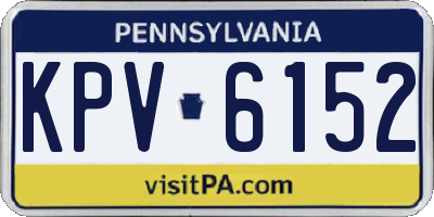 PA license plate KPV6152