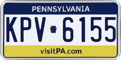 PA license plate KPV6155