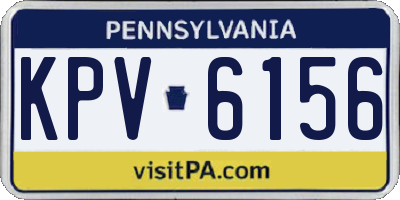 PA license plate KPV6156
