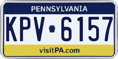 PA license plate KPV6157