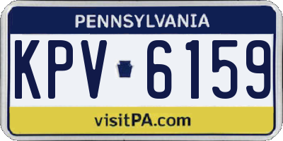 PA license plate KPV6159