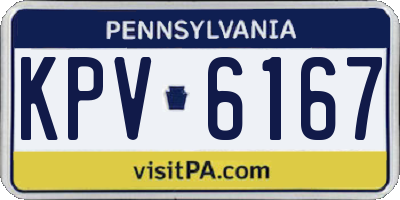 PA license plate KPV6167