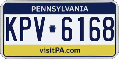 PA license plate KPV6168
