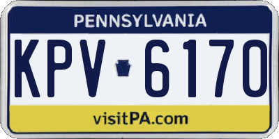 PA license plate KPV6170