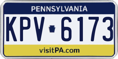 PA license plate KPV6173