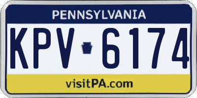 PA license plate KPV6174