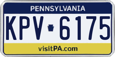 PA license plate KPV6175