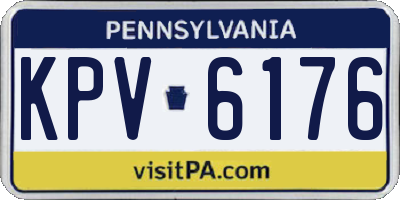 PA license plate KPV6176