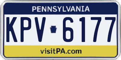 PA license plate KPV6177