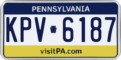 PA license plate KPV6187