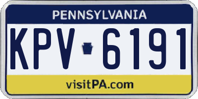 PA license plate KPV6191