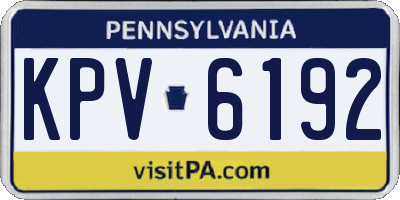 PA license plate KPV6192