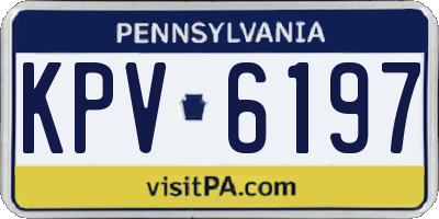 PA license plate KPV6197