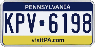 PA license plate KPV6198
