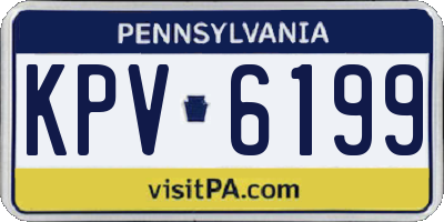 PA license plate KPV6199