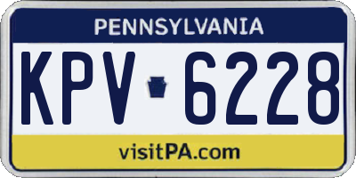 PA license plate KPV6228