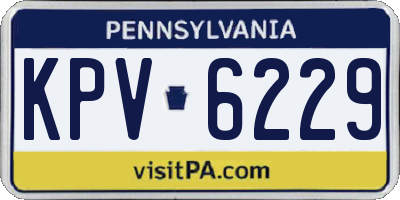 PA license plate KPV6229