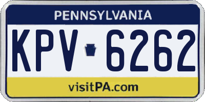 PA license plate KPV6262