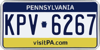 PA license plate KPV6267