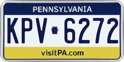 PA license plate KPV6272