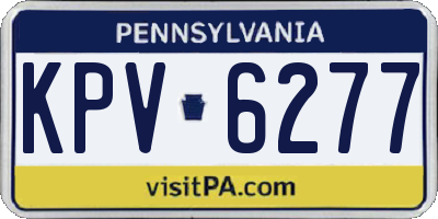 PA license plate KPV6277