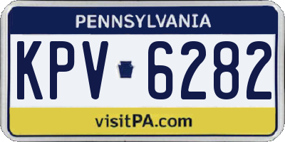 PA license plate KPV6282