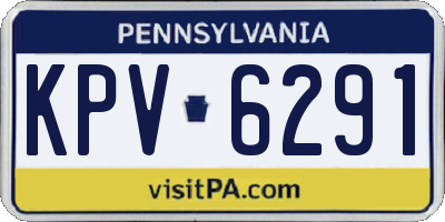 PA license plate KPV6291