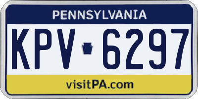 PA license plate KPV6297