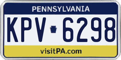 PA license plate KPV6298